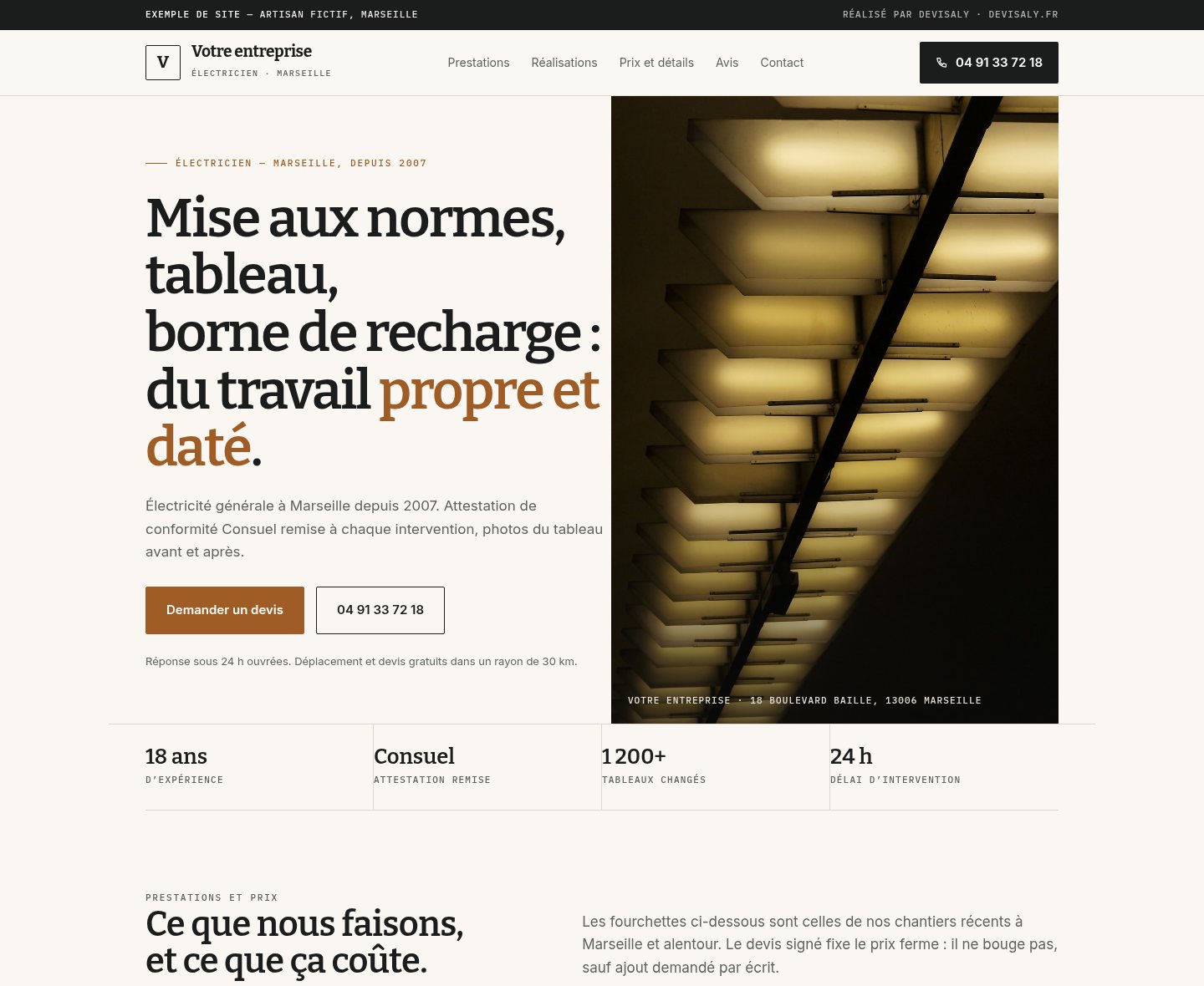 Site — Électricien
